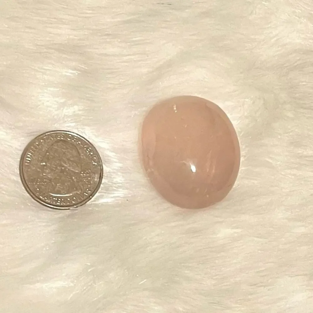 🔴 3 for $15 Star Rose Quartz Palm Stone #5